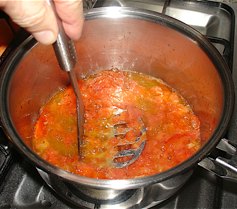 Step 2: Mash the tomato/garlic mixture when the tomato is softened and then add water to cover the…